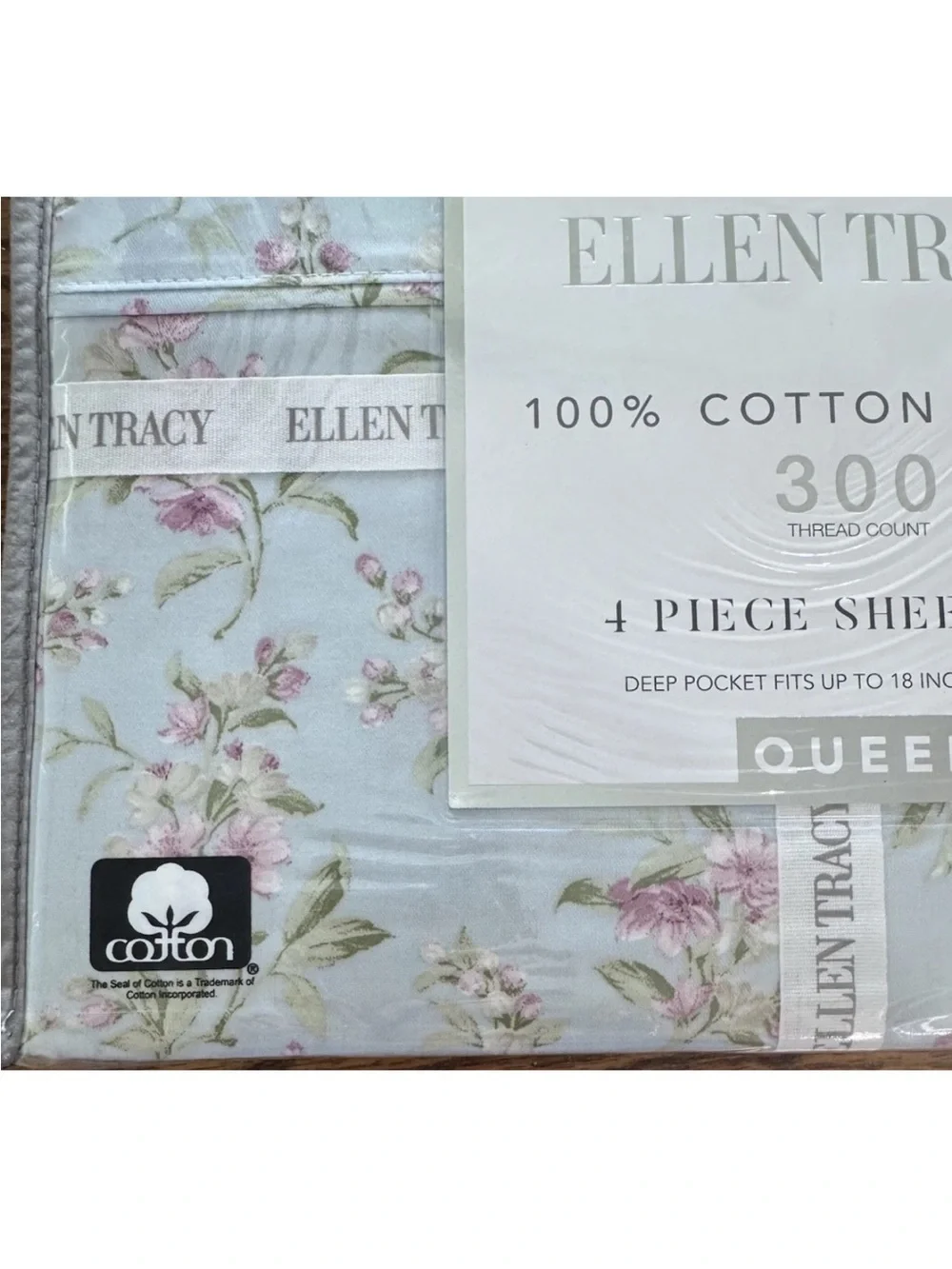 Beautiful QUEEN 4 Pc Sheet Set ~ 300TC Cotton Sateen ~ Deep Pocket Floral